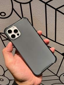 1 个透明手机壳，带四个防摔角和大开口，兼容 iPhone，兼容 iPhone 11、iPhone 13、iPhone 14 Pro Max - 灰色 - 查看 2