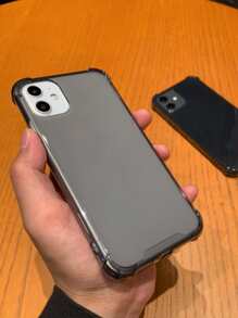 1 个透明手机壳，带四个防摔角和大开口，兼容 iPhone，兼容 iPhone 11、iPhone 13、iPhone 14 Pro Max - 灰色 - 查看 3