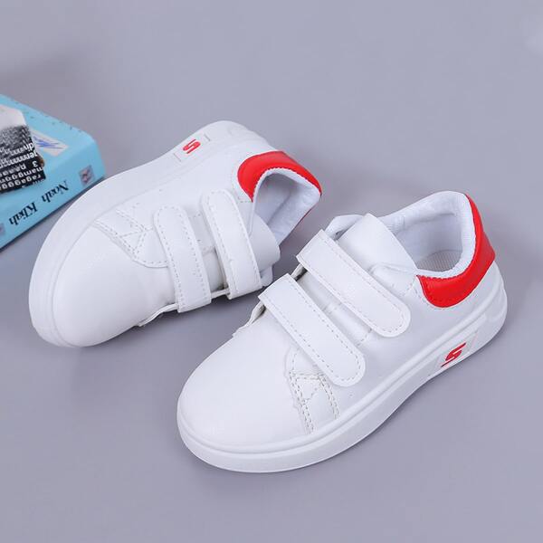

Toddler Girls Double Velcro Strap Sneakers, White