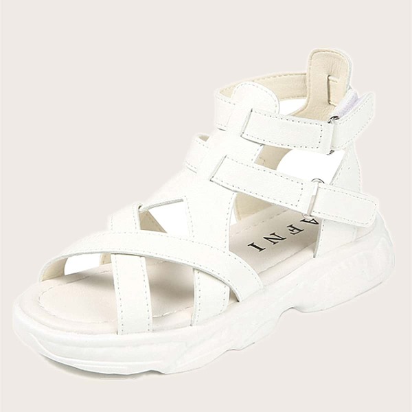 

Girls Cross Strap Sandals, White