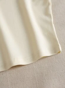 Camiseta Sin Mangas Con Estampado De Oso - Beis - Ver 3