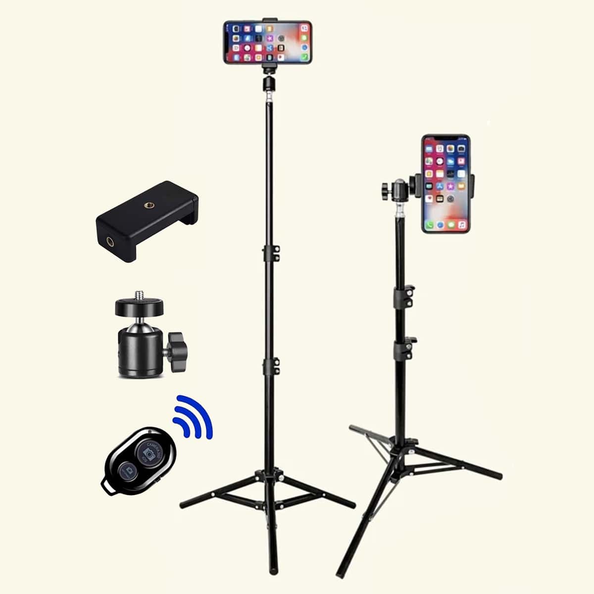 

Rotatable Bluetooth Selfie Stick Tripod With Remote Control, Black