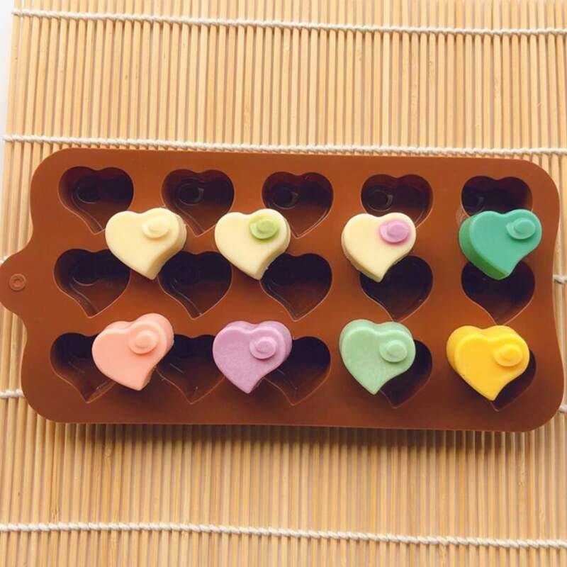 

1pc Heart Shaped Mold, Coffee brown