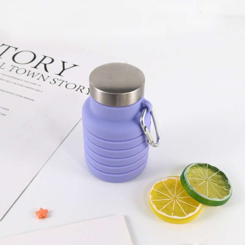 

1pc Foldable Silicone Cup, Purple