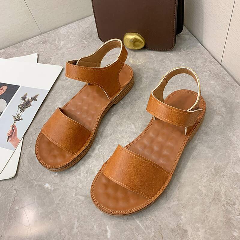 

Minimalist Strappy Sandals, Brown