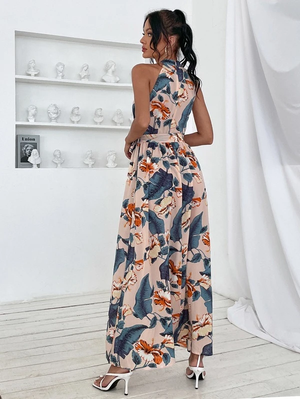 halter neck maxi