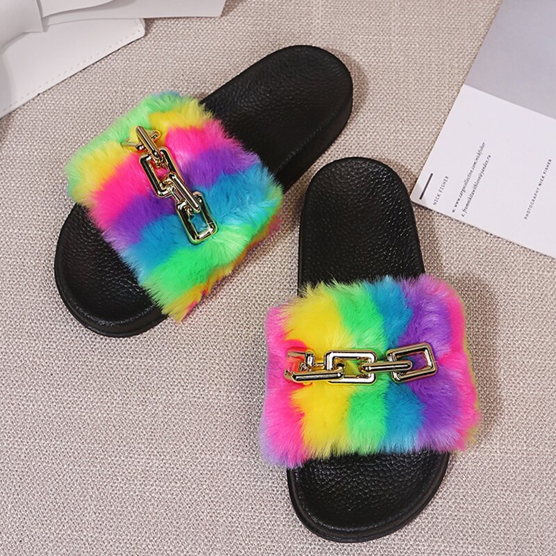 

Chain Decor Sandals, Black
