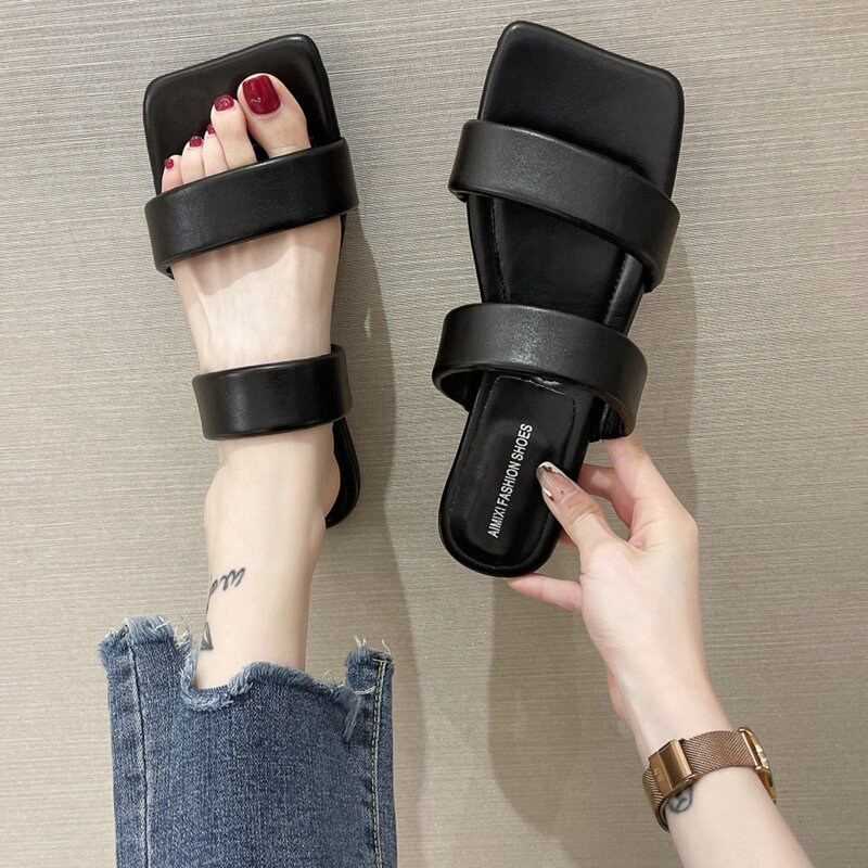 

Minimalist Slide Sandals, Black