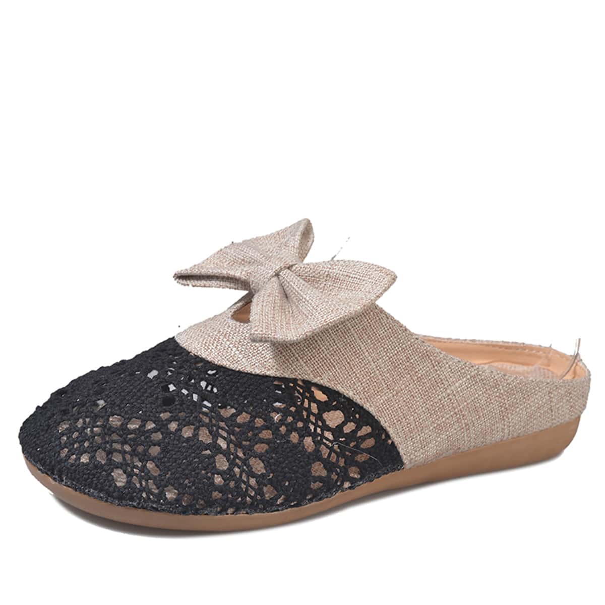 

Bow Decor Flats, Black