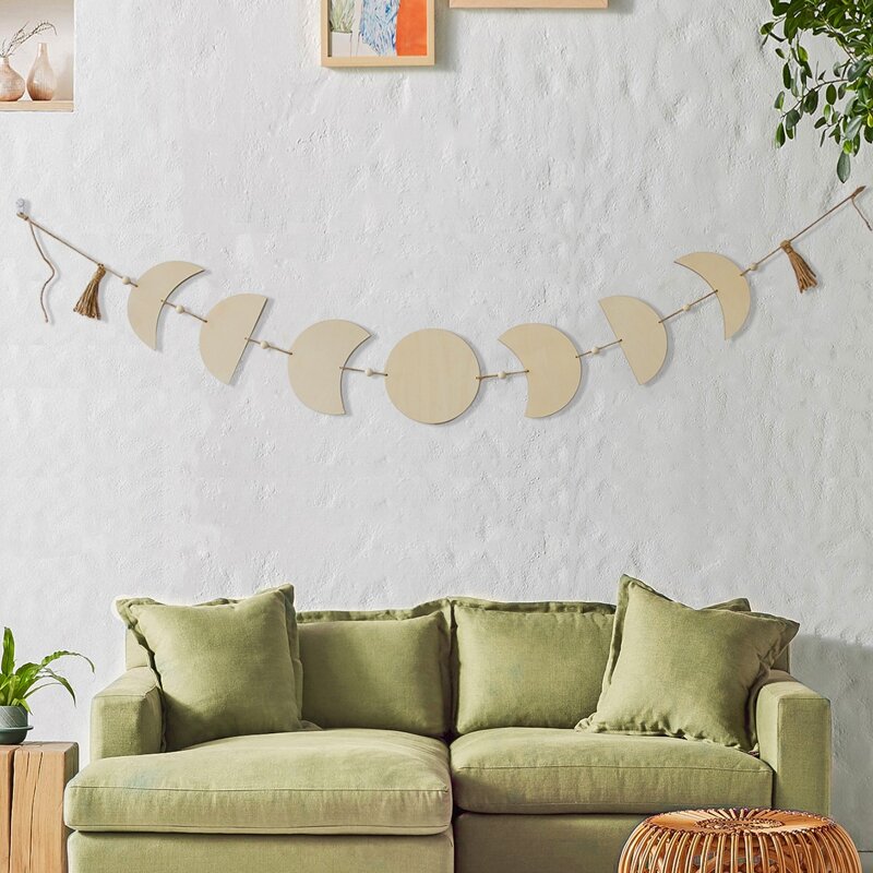 

1pc Geo Design Wall Hanging, Khaki