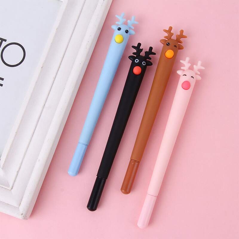 

4pcs Random Cartoon Gel Pen, Black