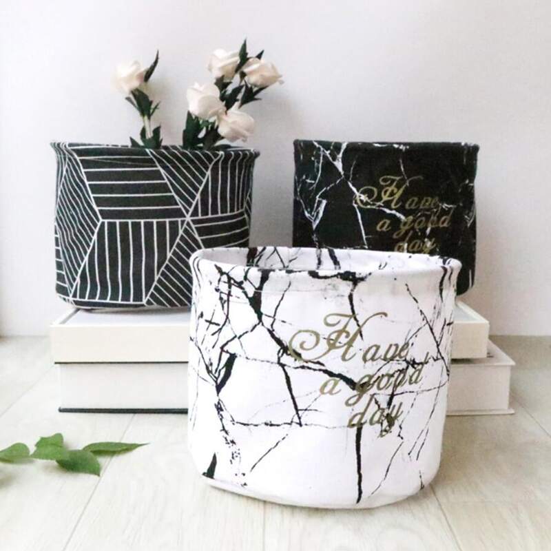 

1pc Random Marble Storage Basket, Multicolor