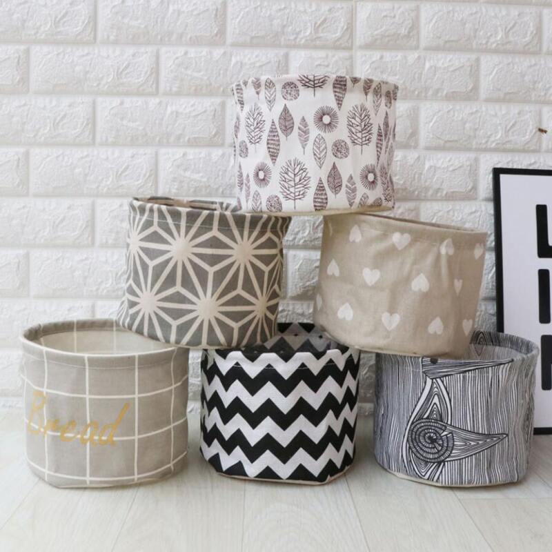 

1pc Random Geo Pattern Storage Basket, Multicolor