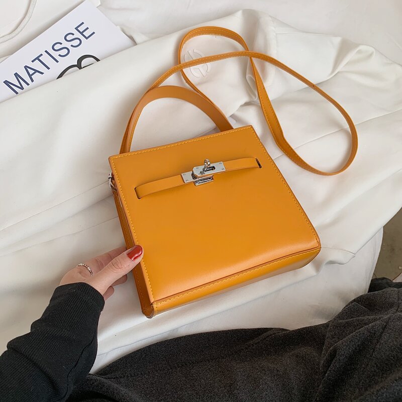 

Solid Satchel Bag, Orange