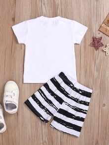 小童男孩口袋tee帶短褲