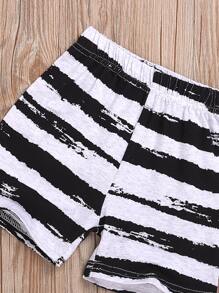 小童男孩口袋tee帶短褲