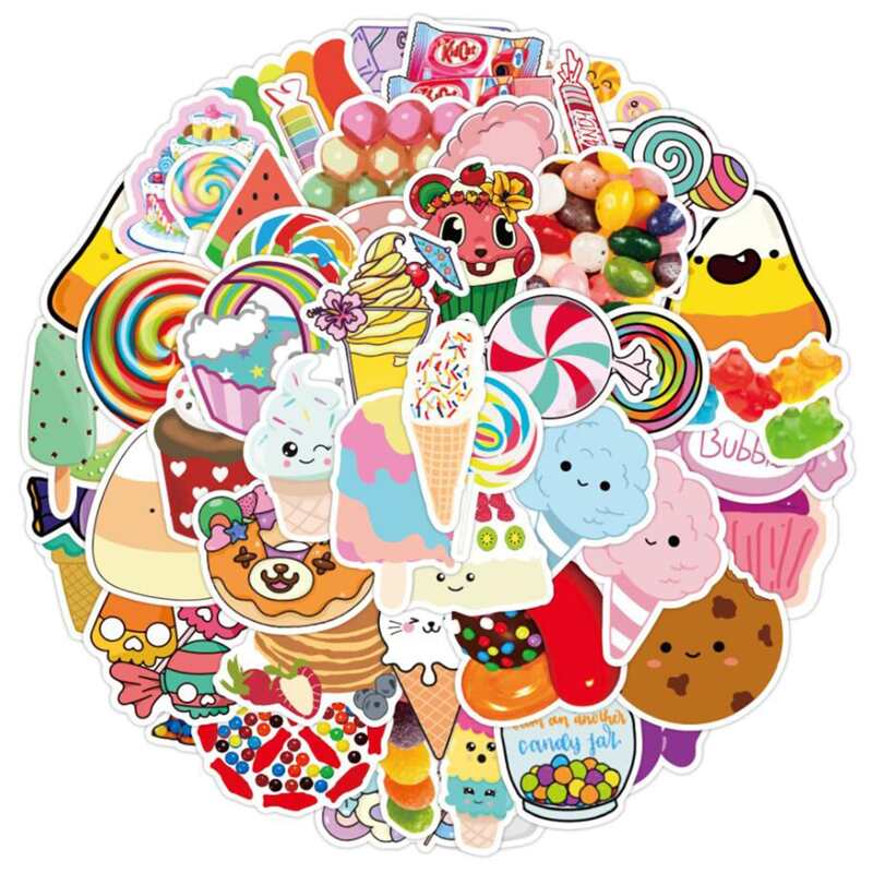 

50pcs Mixed Pattern Sticker, Multicolor