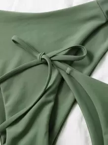 2 Packs Tie Side Bikini Panty Set - Army Green - View 4