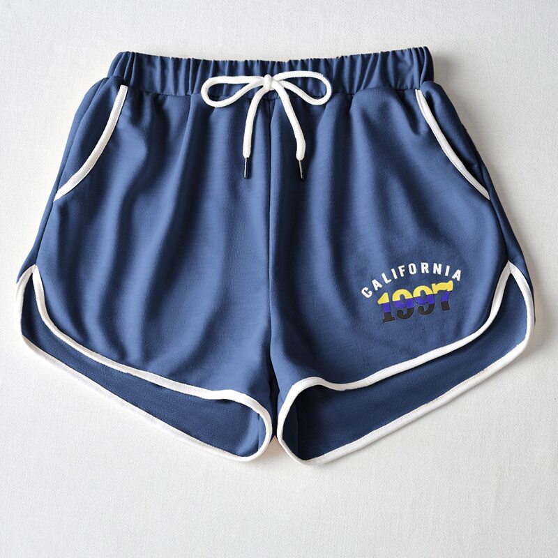 

Letter Graphic Dolphin Shorts, Navy blue