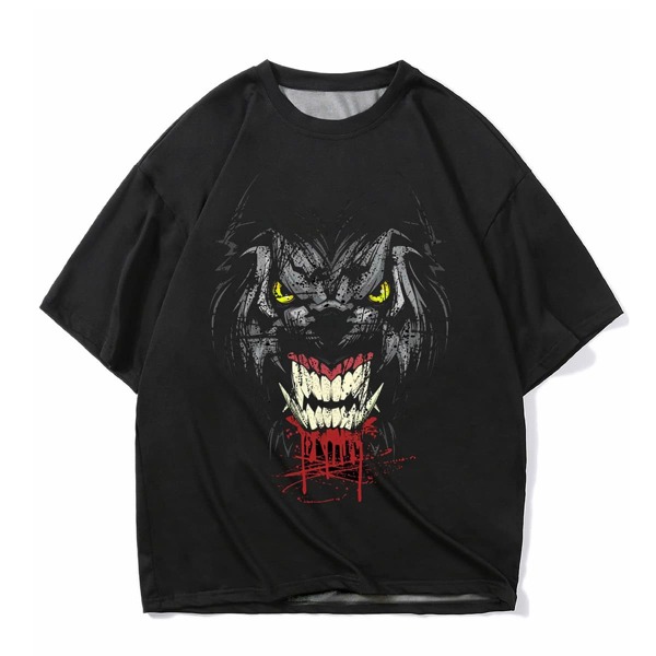 

Men Cartoon Graphic Tee, Black