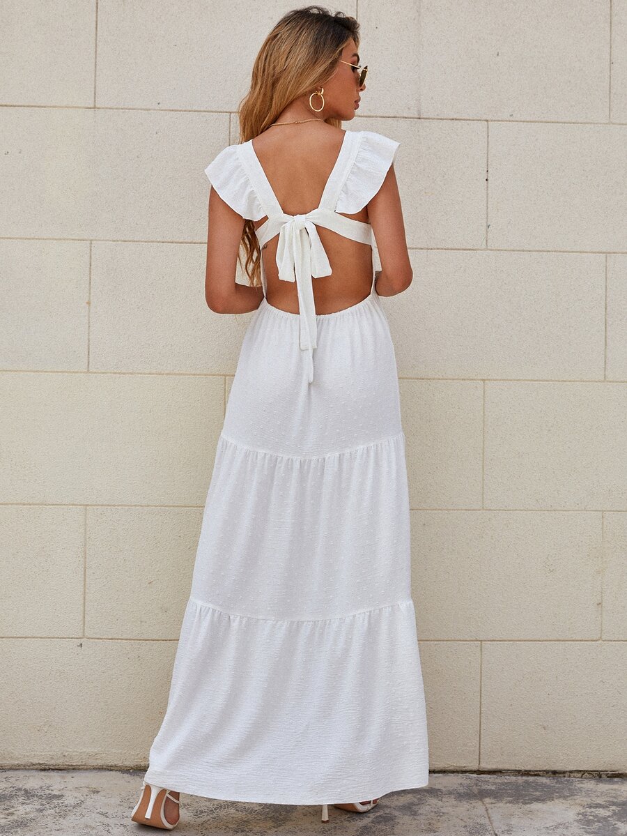 SHEIN Holidaya n??ud dos nu Robe | Mode en ligne | SHEIN FRANCE