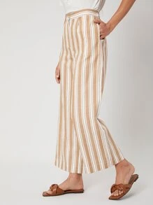 SHEIN Pantalones de pierna ancha de lino - Multicolor - Ver 11