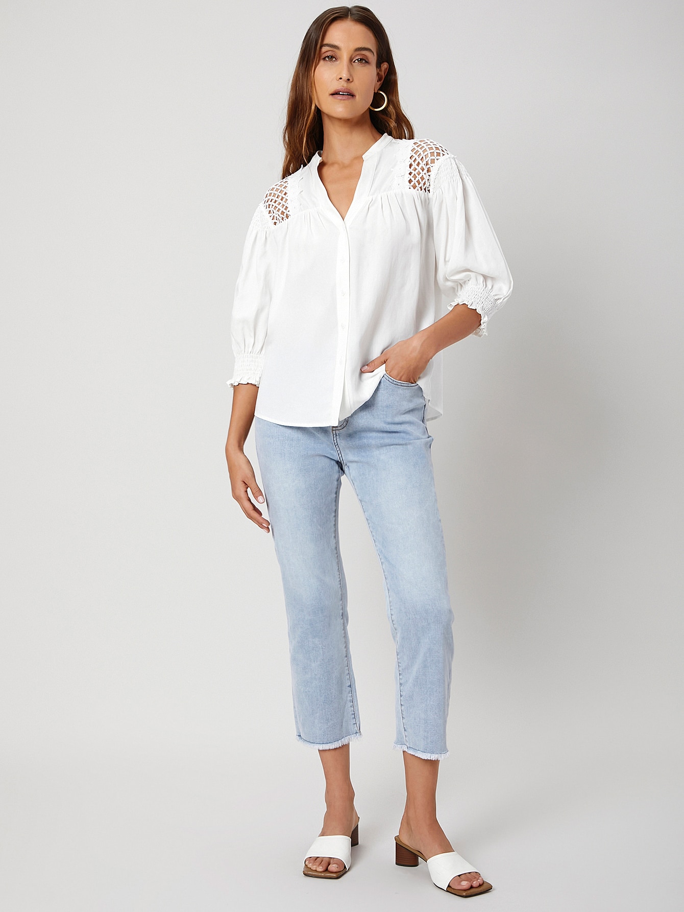 SHEIN Linen Oversize Blouse for Sale 