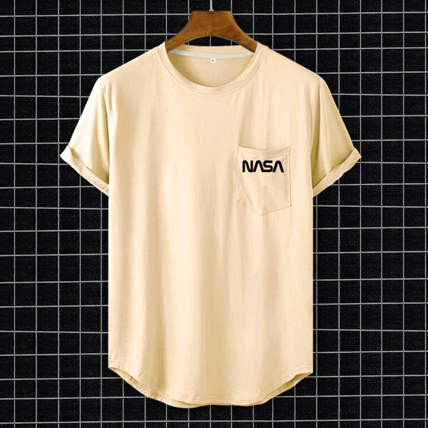 

Men Letter Graphic Pocket Front Tee, Khaki