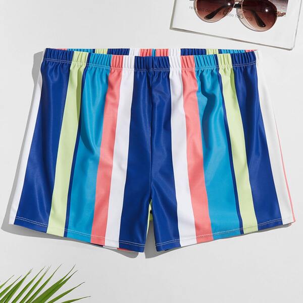 

Men Striped Swim Trunks, Multicolor