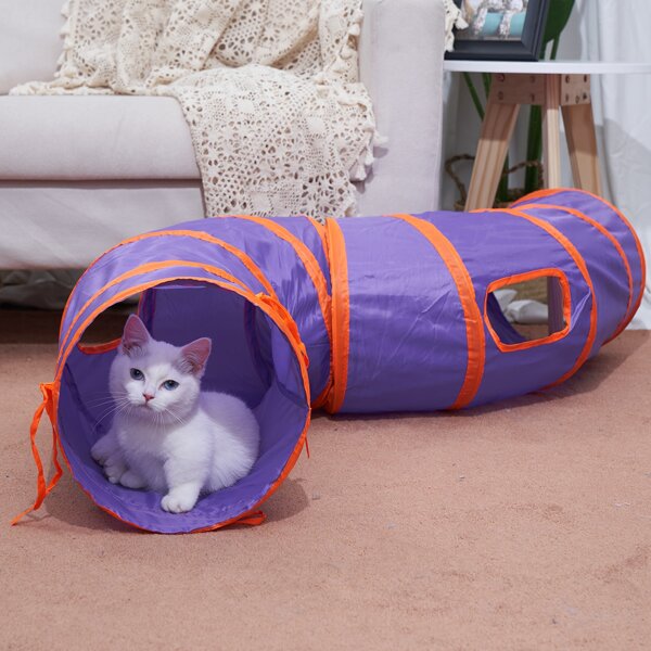 

1pc Color Block Cat Tunnel, Purple