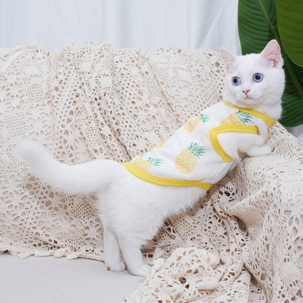 

Pineapple Print Pet Tank Top, Yellow