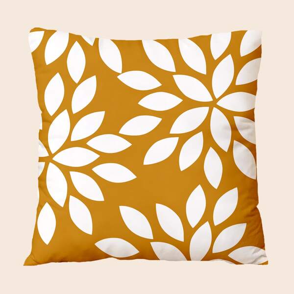 

Graphic Print Cushion Cover Without Filler, Yellow