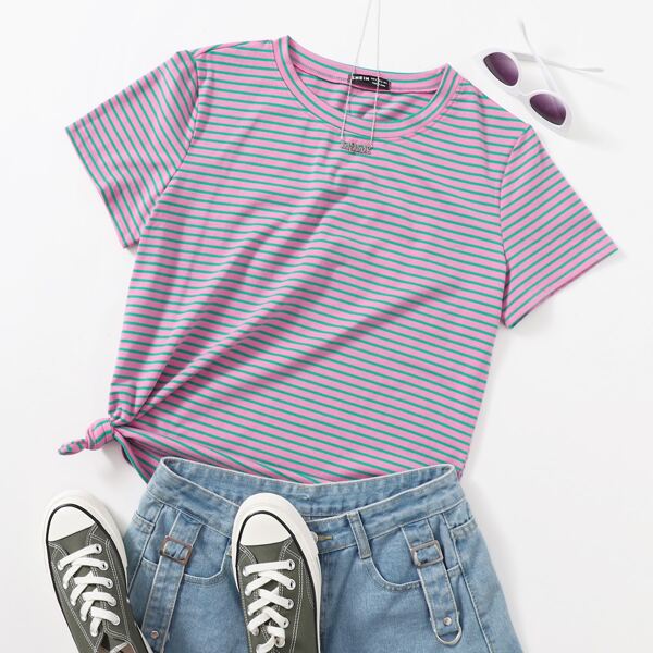 

Stripe Short Sleeve Tee, Multicolor