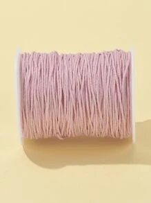1 rollo de cuerdas de hilo encerado, cuerda artesanal de macramé para hacer joyas, hilo de lino encerado rosa - Rosa - Ver 4