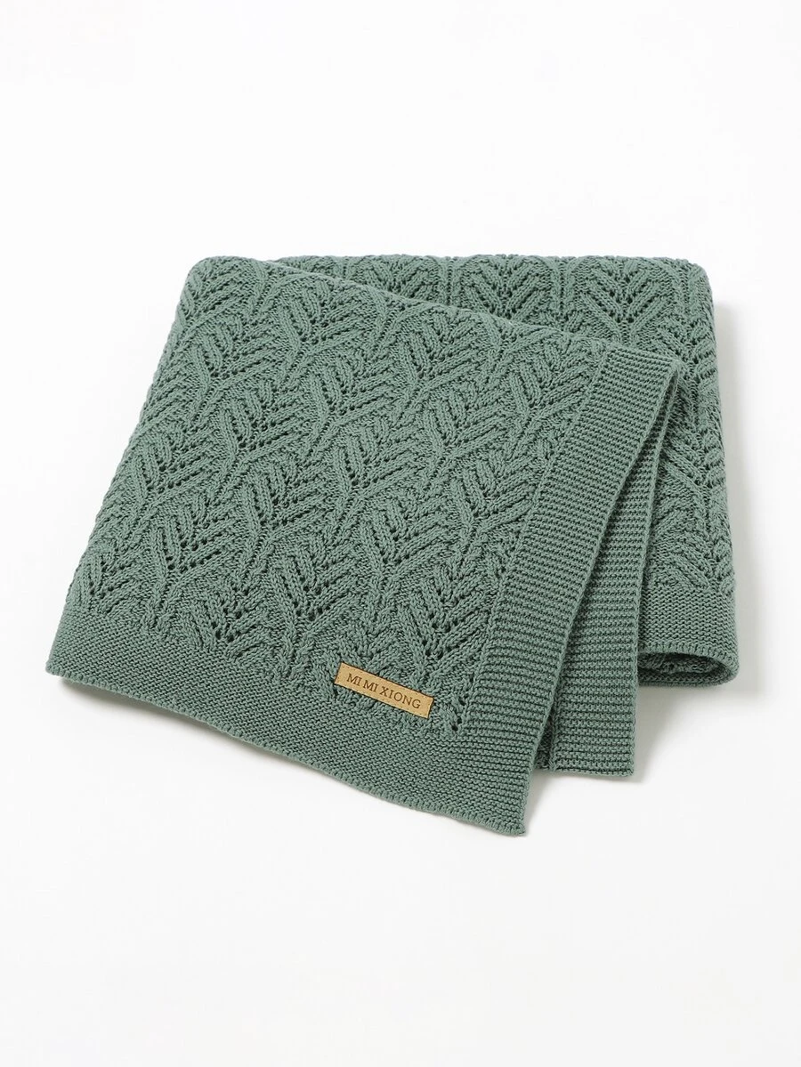 Bebé Manta tejido - Verde Oscuro - Ver 1