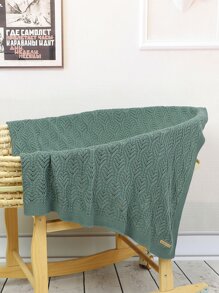 Bebé Manta tejido - Verde Oscuro - Ver 2