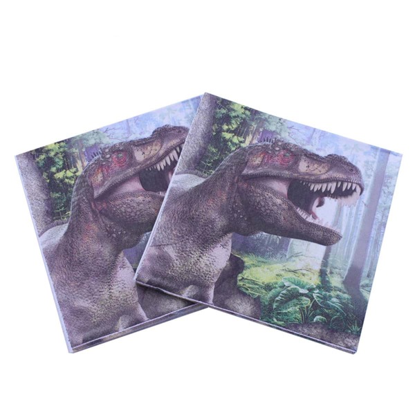 

20pcs Dinosaur Print Disposable Napkin, Multicolor