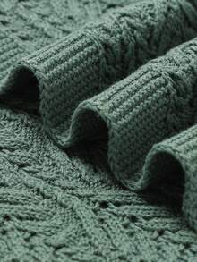 Bebé Manta tejido - Verde Oscuro - Ver 4