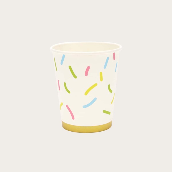 

10pcs Party Disposable Cup, Multicolor
