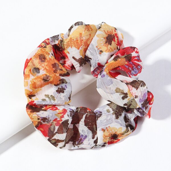 

Flower Print Scrunchie, Multicolor