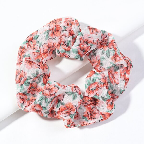 

Flower Print Scrunchie, Multicolor