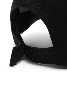 Plain Baseball Cap Casual - Black - View 2