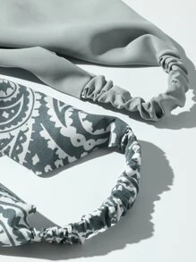 2入組佩斯利圖案髮帶