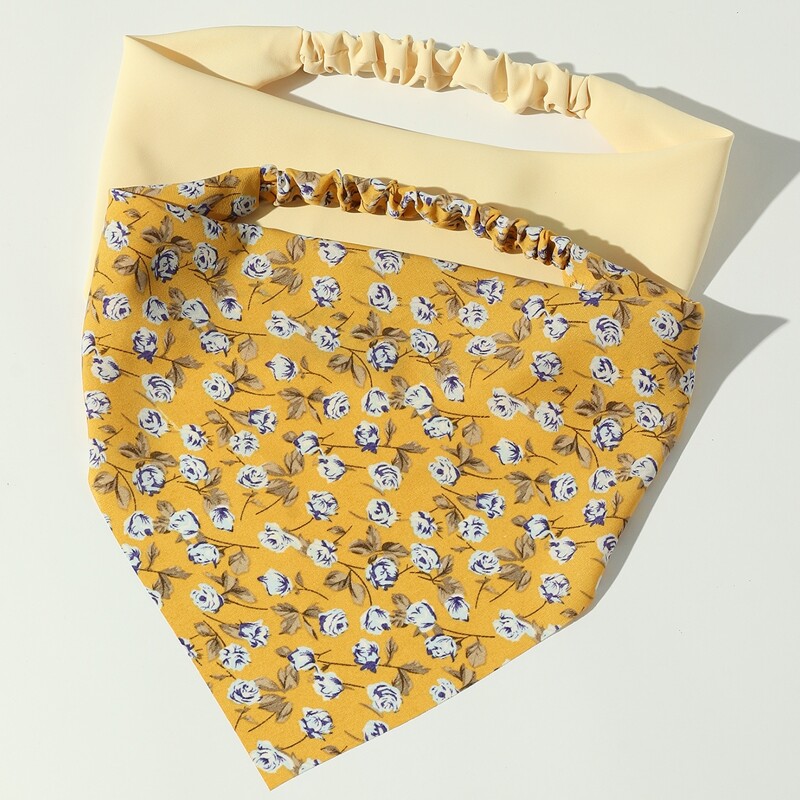 

2pcs Flower Print Hair Band, Multicolor