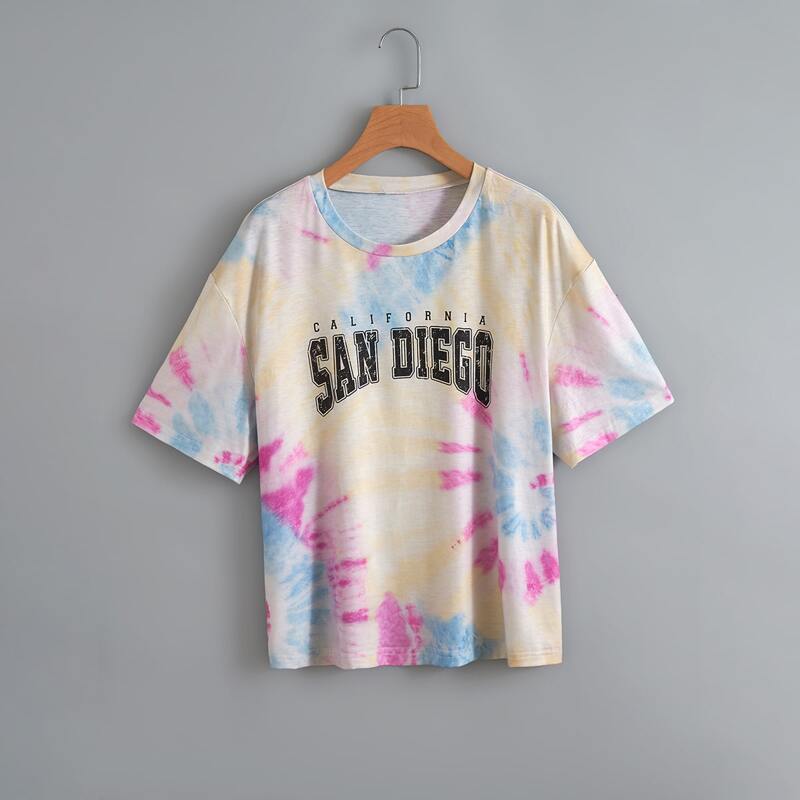 

Letter Tie Dye Tee, Multicolor