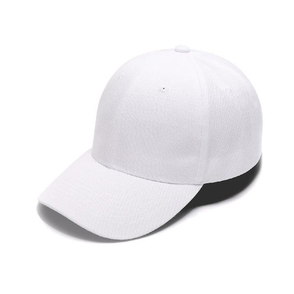 

Plain Baseball Cap, White