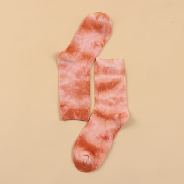 

Tie Dye Crew Socks, Orange