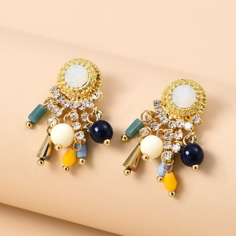 

Rhinestone Drop Earrings, Multicolor