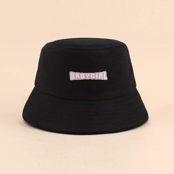 

Letter Graphic Bucket Hat, Black