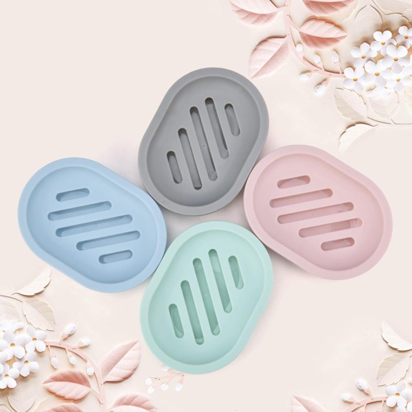 

1pc Random Solid Color Soap Box, Multicolor
